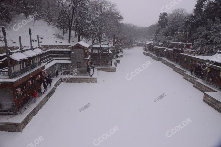 风光类：颐和园的冬季，疫情防控常态化后恢复开放的苏州街