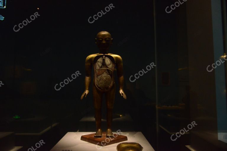 民国时期针灸铜人，国家博物馆中医药文化展